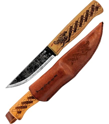 Condor Tool & Knife Norse Dragon Seax - Viking Knife with Hand